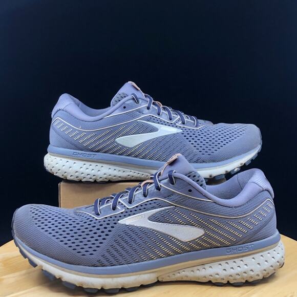 Brooks Shoes - Brooks Womens Ghost 12 1203051B086 Gray Running Shoes Lace Up Low Top Sz 10.5 B